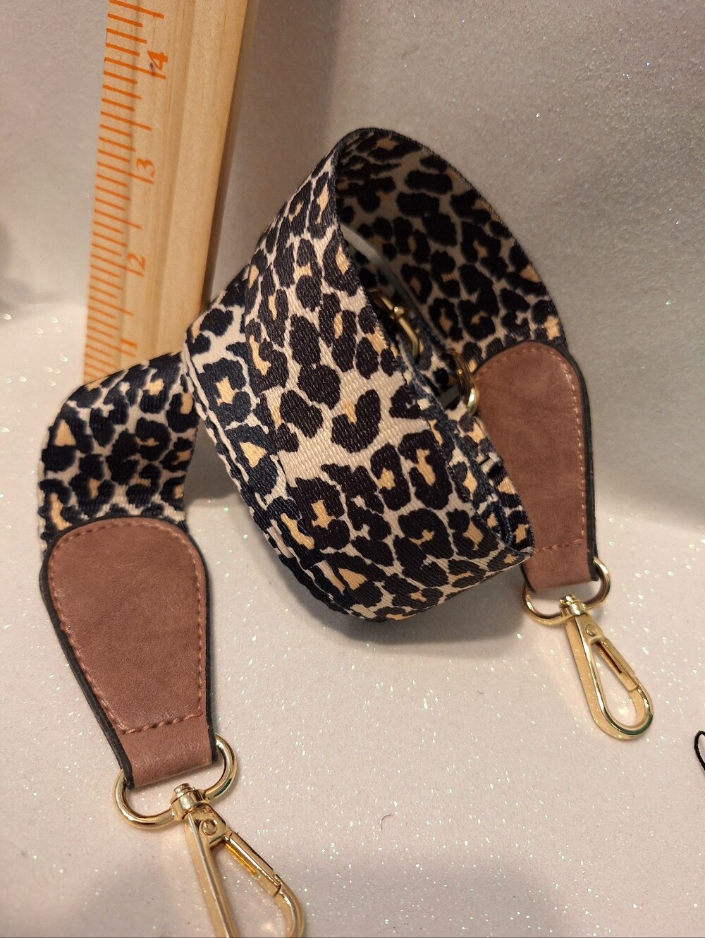 Lepord Purse Cross Body Bag Strap Adjustable 57" Long